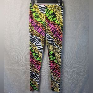 NEON NATION 80s Style Multi Print Leggings
